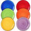 vancasso Bonita Blue Salad Plate Set of 6, 7.5 Inch Ceramic Dinner Plate, Dishwasher and Microwave Safe(Warm Color)