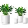 vancasso Ceramic Plant Pots, 4 Piece Planters for Indoor Plants, 4.25+5.25+6.25+8.25Inch