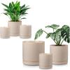 vancasso Ceramic Plant Pots, 6 Piece Planters for Indoor Plants, 4.25+5.25+6.25 Inch, 6.25+8.25+10.25 Inch