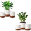 vancasso Ceramic Plant Pots, 6 Pieces Planters for Indoor Plants, 4.25+5.25+6.25 Inch Flower Pots with Drainage