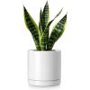 vancasso Ceramic Planters, Plant Pots for Indoor Plants, 6.25+8.25+10.25 Inch Ceramic Pots for Plants, Flower Pots with Drainage Holes (Gray, 6.25+8.25+10.25 Inch)(White)