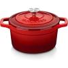 vancasso Enameled Cast Iron Dutch Oven, 9.3 Quart Dutch Oven Pot with Lid, Oval Dutch Oven Cast Iron Pot with Non Stick Coating for Bread Baking, Light Blue(Red)