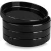 vancasso Pasta Bowls, Ceramic Salad Bowls of 4, 34 oz Large Wide Serving Bowls for Kitchen and Eating, Dishwasher & Microwave Safe Soup Bowls, Pasta Plates, Black