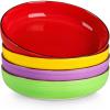 vancasso Pasta Bowls Set of 4, 46 oz Ceramic Salad Serving Bowls and Soup Bowls, Microwave Safe Pasta Plates, Large Shallow Kitchen Dishes, Bonita Series – Blue(Multicolor)