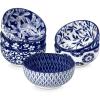vancasso SELENE Ceramic 2.7 Oz Mini Dipping Bowls Set of 6, 3 Inch Small Dip Bowls for Sauce, Soy Sauce, Sushi, Condiments & Side Dishes, Microwave & Dishwasher Safe, Vintage Blue