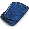 vancasso Stern Serving Platters Set of 4, 11 Inches Rectangular Ceramic Serving Plates, Green Serving Trays for Entertaining(Blue)