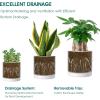 vancasso 2 Set of Ceramic Plant Pots, 4+5+6 inches, Planters with Drainage Hole, Flower Pots Planters Pots for Indoor Plants