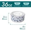 vancasso 36 Oz Ceramic Serving Bowls with Lids Set of 4, Porcelain Lunch Bowls with Lids for Food Storage, Prep Bowl for Kitchen, Microwave & Dishwasher Safe,Series SELENE(36 OZ(4PCS))