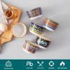 vancasso 6 Oz Ramekins Oven Safe Set of 6, Bohemian Creme Brulee Ramekins, Colorful Souffle Dishes, Pudding Custard Cups for Baking, Small Ceramic Bowls for Dipping Sauce, Ice Cream(6 Oz)