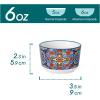vancasso 6 Oz Ramekins Oven Safe Set of 6, Bohemian Creme Brulee Ramekins, Colorful Souffle Dishes, Pudding Custard Cups for Baking, Small Ceramic Bowls for Dipping Sauce, Ice Cream(6 Oz)