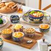 vancasso 6 Oz Ramekins Oven Safe Set of 6, Bohemian Creme Brulee Ramekins, Colorful Souffle Dishes, Pudding Custard Cups for Baking, Small Ceramic Bowls for Dipping Sauce, Ice Cream(8 Oz)