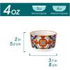 vancasso 6 Oz Ramekins Oven Safe Set of 6, Bohemian Creme Brulee Ramekins, Colorful Souffle Dishes, Pudding Custard Cups for Baking, Small Ceramic Bowls for Dipping Sauce, Ice Cream(4 Oz)