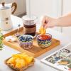 vancasso 6 Oz Ramekins Oven Safe Set of 6, Bohemian Creme Brulee Ramekins, Colorful Souffle Dishes, Pudding Custard Cups for Baking, Small Ceramic Bowls for Dipping Sauce, Ice Cream(4 Oz)