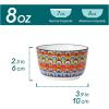 vancasso 6 Oz Ramekins Oven Safe Set of 6, Bohemian Creme Brulee Ramekins, Colorful Souffle Dishes, Pudding Custard Cups for Baking, Small Ceramic Bowls for Dipping Sauce, Ice Cream(8 Oz)