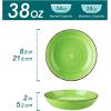 vancasso Bonbon Pasta Bowls Set of 6, 38 Oz Ceramic Salad Bowls, Wide and Shallow Bowls Set, Large Serving Bowls for Kitchen, Beige(Warm Color)