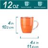 vancasso Bonita 12 Oz Coffee Mugs Set of 6, Ceramic Coffee Cups for Cappuccino, Latte, Tea, Cocoa, Warm Color(Multicolor)
