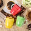 vancasso Bonita 12 Oz Coffee Mugs Set of 6, Ceramic Coffee Cups for Cappuccino, Latte, Tea, Cocoa, Warm Color(Multicolor)