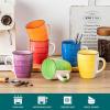 vancasso Bonita 12 Oz Coffee Mugs Set of 6, Ceramic Coffee Cups for Cappuccino, Latte, Tea, Cocoa, Warm Color(Multicolor)