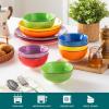 vancasso Bonita 12 Oz Small Bowls Set of 6, Ceramic Mini Dessert & Dipping Dishes, 5″ Kids Bowls for Dip and Snacks, Dishwasher & Microwave Safe, Blue(Warm Color)