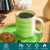 vancasso Bonita Ceramic Coffee Mug Set of 6,16 Oz Coffee Cups with Large Handle for Tea,Latte,Cappuccino,Milk,Cocoa,Dishwasher&Microwave Safe(Blue)(Color)
