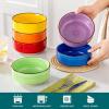 vancasso Bonita Cereal Bowl Set of 6, 24 Oz Ceramic Bowls for Kitchen, Dishwasher & Microwave Safe Bowls for Soup, Cereal, Dessert, Fruit, Blue Colored Bowl Set(Multicolor)