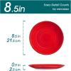 vancasso Bonita Dinner Plate Set, 10.5 Inch Ceramic Plates, Colorful Salad Plates set of 6, Microwave Oven and Dishwasher Safe, Assorted Color(Warm Color)