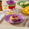 vancasso Bonita Dinner Plate Set, 10.5 Inch Ceramic Plates, Colorful Salad Plates set of 6, Microwave Oven and Dishwasher Safe, Assorted Color(Warm Color)