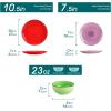 vancasso Bonita Dinnerware Set Blue Stoneware 12 Pieces Service for 4, Handpainted Spirals Pattern Stoneware Plates and Bowls Set(Bonita Multicolor)