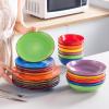 vancasso Bonita Muticolour Dinnerware Sets 24 Pieces Stoneware Dinner Set for 6, Handpainted Spirals Pattern Ceramic Combination Set