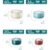 vancasso Ceramic Mixing Bowls with Lids Set of 4, Airtight Nesting Serving Bowls for Food Storage, Meal Prep, Leftovers, Microwave and Dishwasher Safe, 60/36/20/10 oz, Stylish and Functional Design(Multicolor)