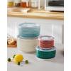 vancasso Ceramic Mixing Bowls with Lids Set of 4, Airtight Nesting Serving Bowls for Food Storage, Meal Prep, Leftovers, Microwave and Dishwasher Safe, 60/36/20/10 oz, Stylish and Functional Design(Multicolor)