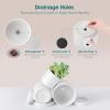 vancasso Ceramic Plant Pots, 3 Piece Planters for Indoor Plants, 4.25+5.25+6.25 Inch Flower Pots with Drainage, Plant Pots Indoor for Succulent, Pothos, Snake Plant and Money Tree, Etc (White)(White)