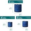 vancasso Ceramic Plant Pots, 3 Piece Planters for Indoor Plants, 4.25+5.25+6.25 Inch Flower Pots with Drainage, Plant Pots Indoor for Succulent, Pothos, Snake Plant and Money Tree, Etc (White)(Blue)