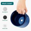vancasso Ceramic Plant Pots, 4.25+5.25+6.25 Inch Planter Pot with Drainage Hole, Flower Pots for Indoor Outdoor Plants, Set of 3, Blue(Blue)