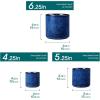 vancasso Ceramic Plant Pots, 4.25+5.25+6.25 Inch Planter Pot with Drainage Hole, Flower Pots for Indoor Outdoor Plants, Set of 3, Blue(Blue)