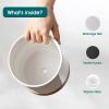 vancasso Ceramic Plant Pots, 4.25+5.25+6.25 Inch Planter Pot with Drainage Hole, Flower Pots for Indoor Outdoor Plants, Set of 3, Blue(Khaki)