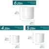 vancasso Ceramic Plant Pots, 4.25+5.25+6.25 Inch Planter Pot with Drainage Hole, Flower Pots for Indoor Outdoor Plants, Set of 3, Blue(White)