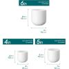 vancasso Ceramic Plant Pots, 4+5+6 inches, Set of 3, Planters with Drainage Hole, Flower Pots Planters Pots for Indoor Plants, Modern Indoor Decorative Garden Pot, Home Decor, White(White)