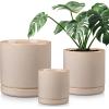 vancasso Ceramic Plant Pots, 6 Piece Planters for Indoor Plants, 4.25+5.25+6.25 Inch, 6.25+8.25+10.25 Inch