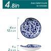 vancasso Ceramic Spoon Rest for Stove Top, 6-Pack Blue and White Floral Spoon Holder Set for Kitchen Counter, Heat-Resistant Utensil Rest for Spoons & Spatulas, 4.8 Inch Farmhouse Decor
