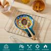 vancasso Ceramic Spoon Rest for Stove Top, 7.7 Inch Cooking Spoon Holder for Kitchen Counter Decor, Spoon Holder for Coffee Spoon Rest, Spoon Cradle, Spatula, Spoons or Tongs, Decorations, Blue(Green)
