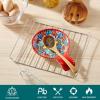 vancasso Ceramic Spoon Rest for Stove Top, 7.7 Inch Cooking Spoon Holder for Kitchen Counter Decor, Spoon Holder for Coffee Spoon Rest, Spoon Cradle, Spatula, Spoons or Tongs, Decorations, Blue(Red)