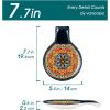 vancasso Ceramic Spoon Rest for Stove Top, 7.7 Inch Cooking Spoon Holder for Kitchen Counter Decor, Spoon Holder for Coffee Spoon Rest, Spoon Cradle, Spatula, Spoons or Tongs, Decorations, Blue(Blue)