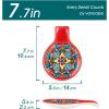 vancasso Ceramic Spoon Rest for Stove Top, 7.7 Inch Cooking Spoon Holder for Kitchen Counter Decor, Spoon Holder for Coffee Spoon Rest, Spoon Cradle, Spatula, Spoons or Tongs, Decorations, Blue(Red)