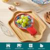vancasso Ceramic Spoon Rest for Stove Top, 7.7 Inch Cooking Spoon Holder for Kitchen Counter Decor, Spoon Holder for Coffee Spoon Rest, Spoon Cradle, Spatula, Spoons or Tongs, Decorations, Blue(Red)