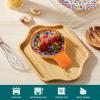 vancasso Ceramic Spoon Rest for Stove Top, 7.7 Inch Cooking Spoon Holder for Kitchen Counter Decor, Spoon Holder for Coffee Spoon Rest, Spoon Cradle, Spatula, Spoons or Tongs, Decorations, Blue(Orange)