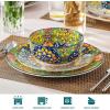 vancasso Cereal Bowls Set of 6, Bohemian Ceramic Soup Bowls, 28 oz Colorful Bowls Set for Kitchen, Dishwasher & Microwave Safe for Salad, Pasta, Rice, Oatmeal, Fruit(Bohemian Style)