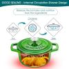 vancasso Enameled Cast Iron Dutch Oven, 9.3 Quart Dutch Oven Pot with Lid, Oval Dutch Oven Cast Iron Pot with Non Stick Coating for Bread Baking, Light Blue(Green)