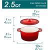 vancasso Enameled Cast Iron Dutch Oven, 9.3 Quart Dutch Oven Pot with Lid, Oval Dutch Oven Cast Iron Pot with Non Stick Coating for Bread Baking, Light Blue(Red)