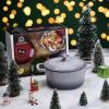 vancasso Enameled Cast Iron Dutch Oven, 9.3 Quart Dutch Oven Pot with Lid, Oval Dutch Oven Cast Iron Pot with Non Stick Coating for Bread Baking, Light Blue(Grey)